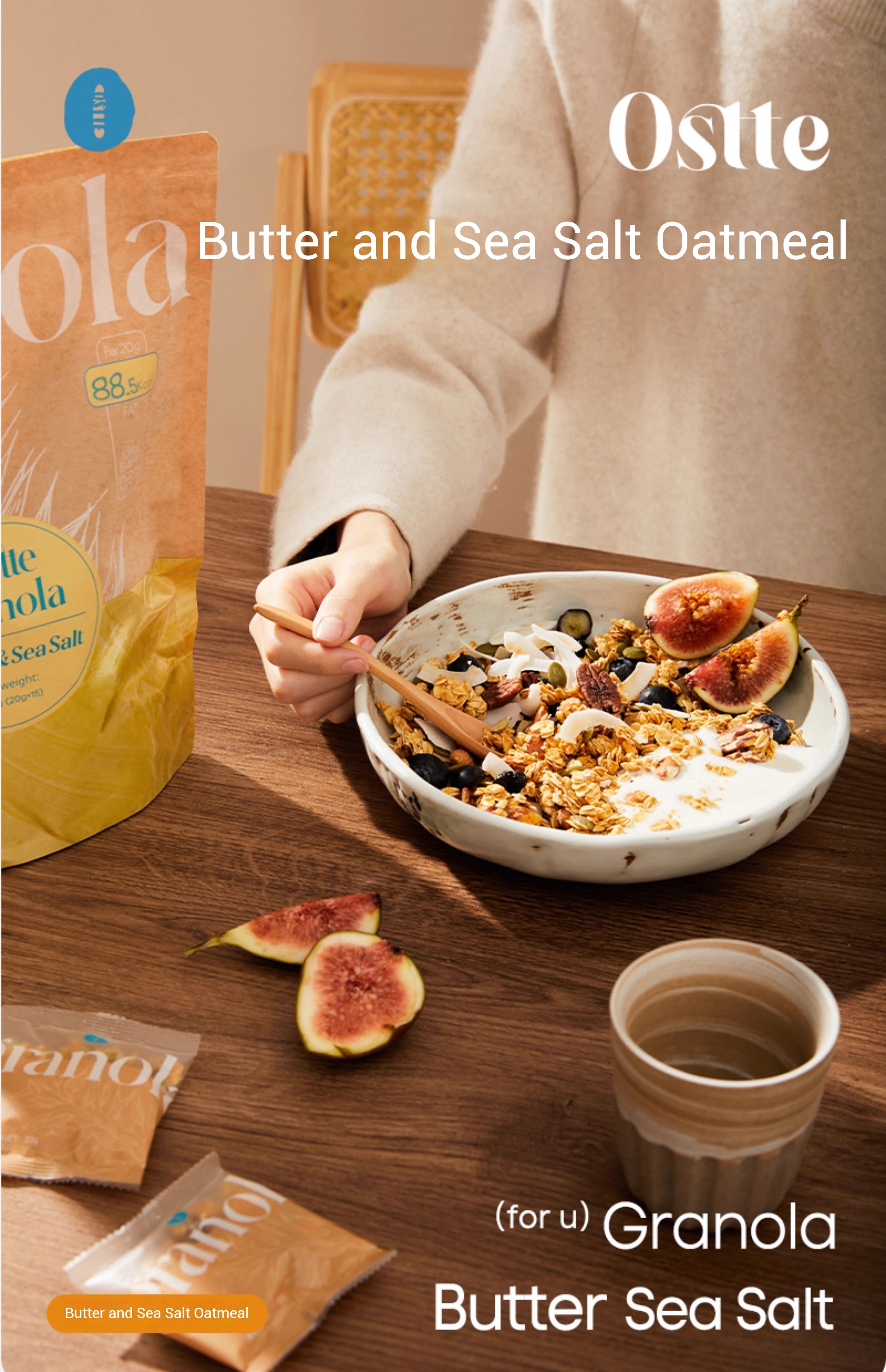Ostee Butter & Nut Granola-Low Suger,High Energy &Fiber